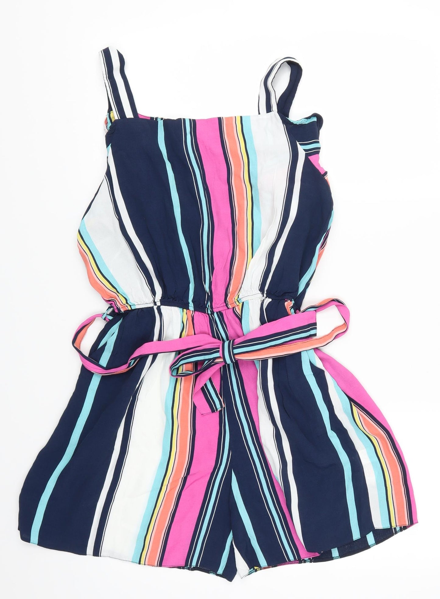 F&F Womens Multicoloured Striped  Playsuit One-Piece Size 10 L5 in
