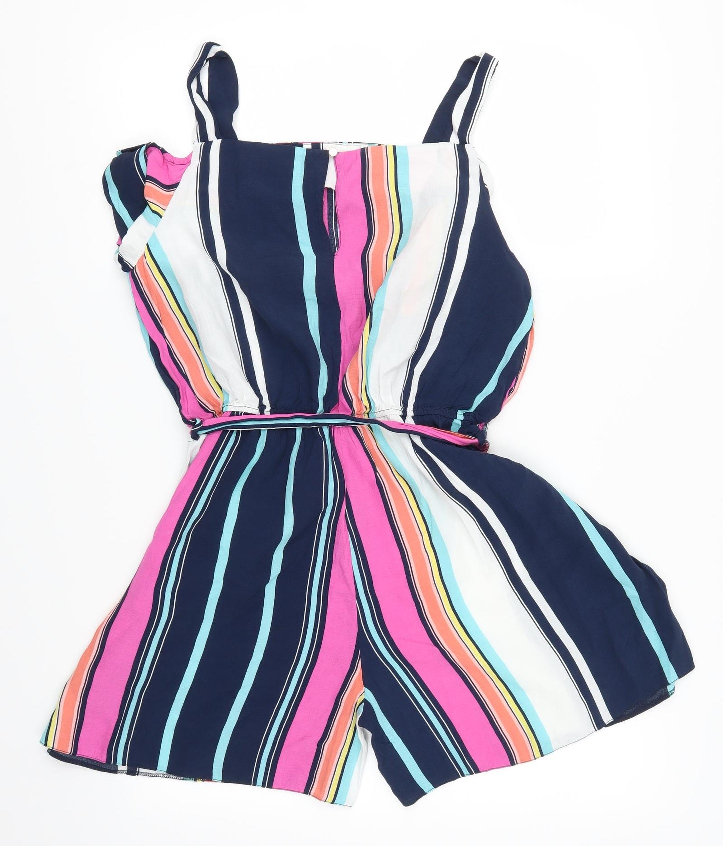 F&F Womens Multicoloured Striped  Playsuit One-Piece Size 10 L5 in