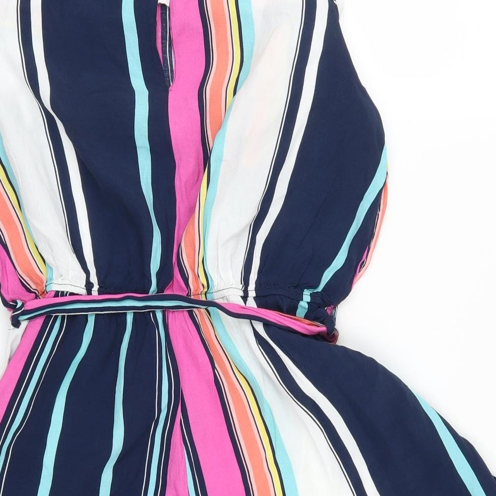 F&F Womens Multicoloured Striped  Playsuit One-Piece Size 10 L5 in