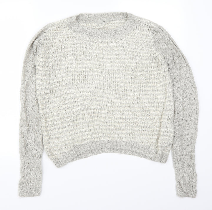 TU Womens Beige Striped  Pullover Jumper Size 12