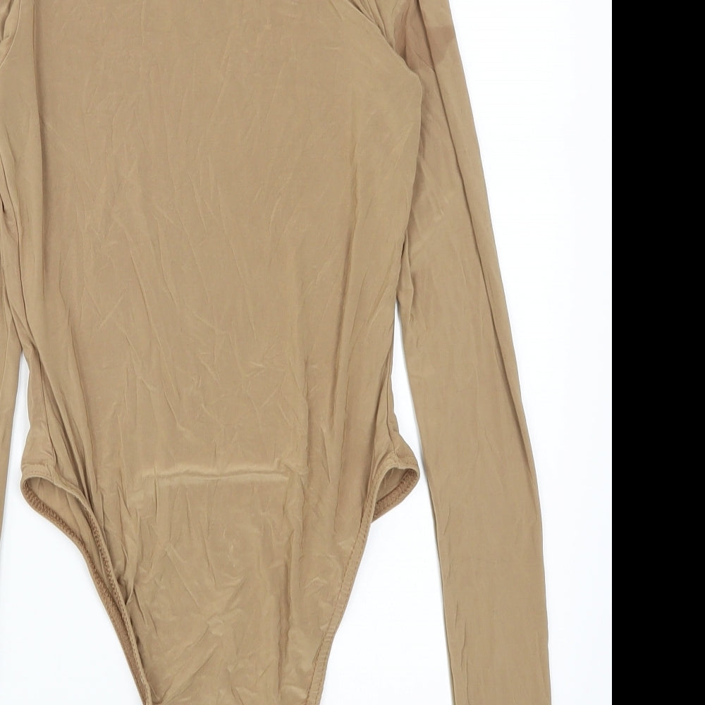 Pretty Little Thing Womens Brown   Bodysuit One-Piece Size 6
