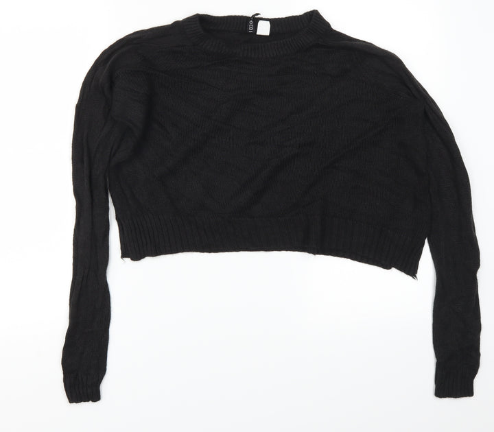 H&M Womens Black   Pullover Jumper Size S