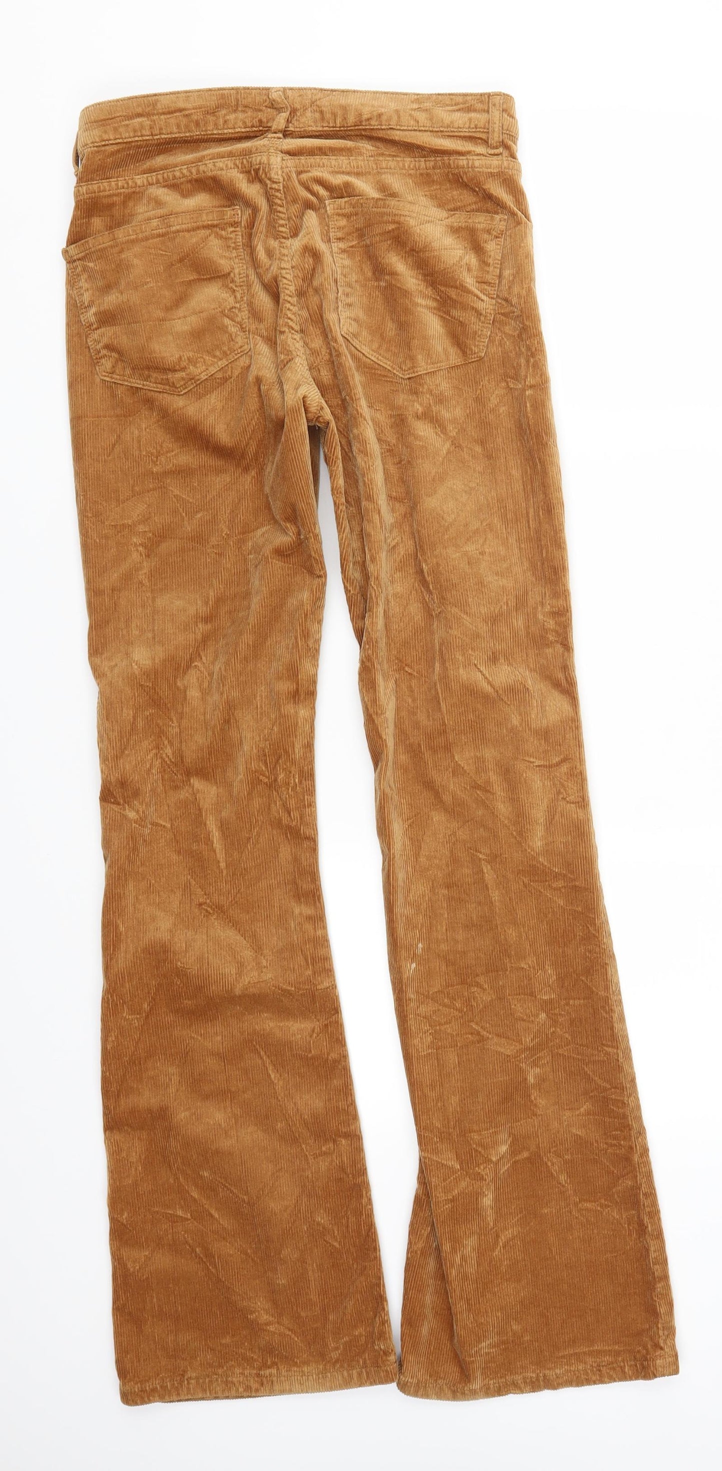 Zara Womens Brown  Corduroy Trousers  Size 8 L31 in