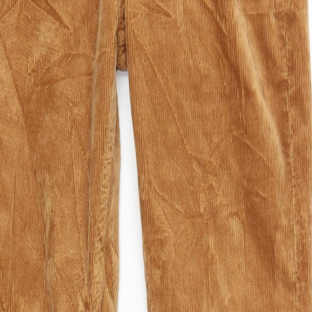 Zara Womens Brown  Corduroy Trousers  Size 8 L31 in