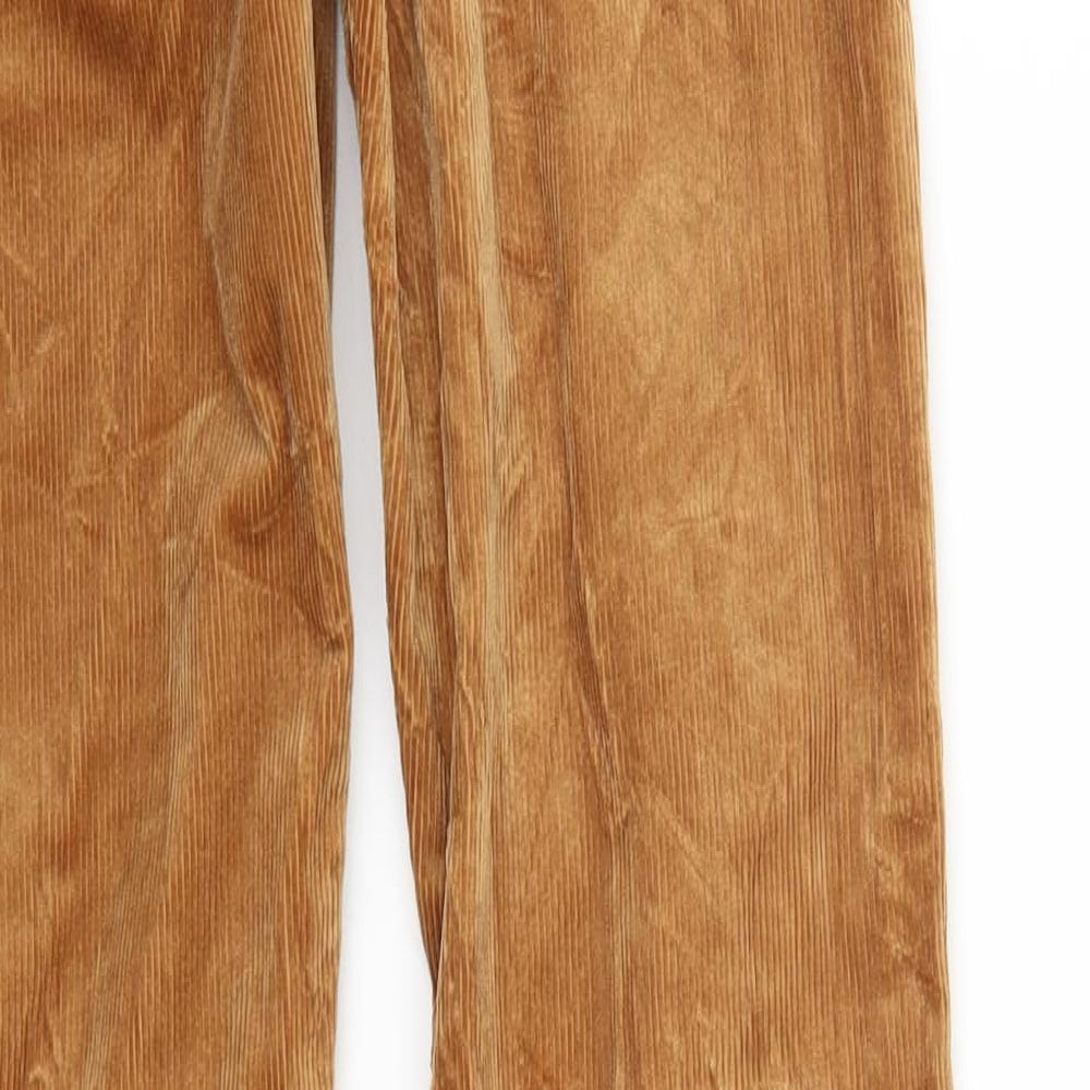 Zara Womens Brown  Corduroy Trousers  Size 8 L31 in