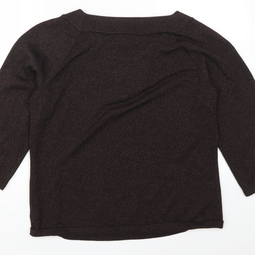 Jones New York Womens Brown   Pullover Jumper Size XL