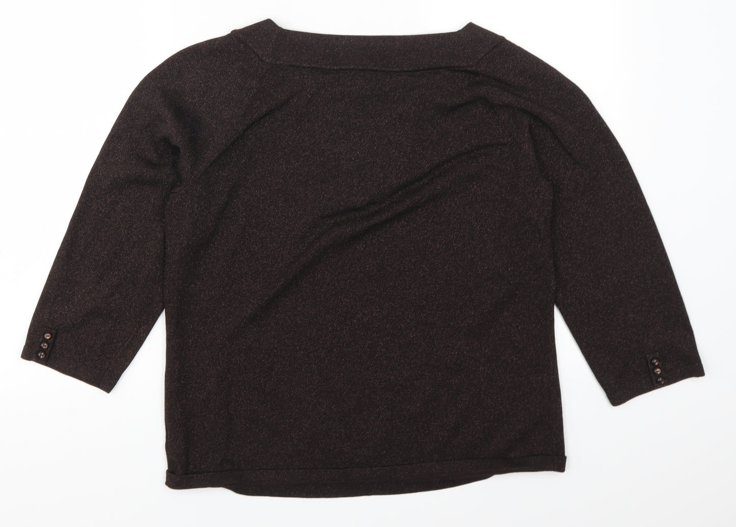 Jones New York Womens Brown   Pullover Jumper Size XL