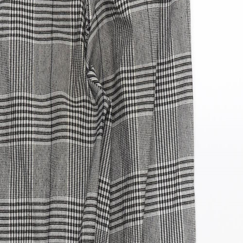 Boohoo Womens Black Houndstooth  Trousers  Size 10 L25 in