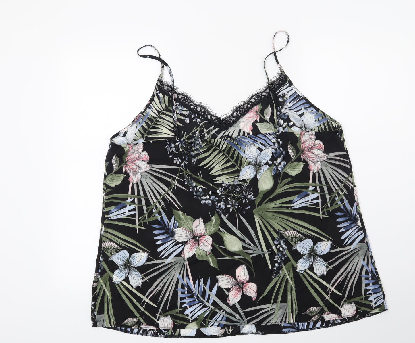 F&F Womens Black Floral  Basic Blouse Size 20