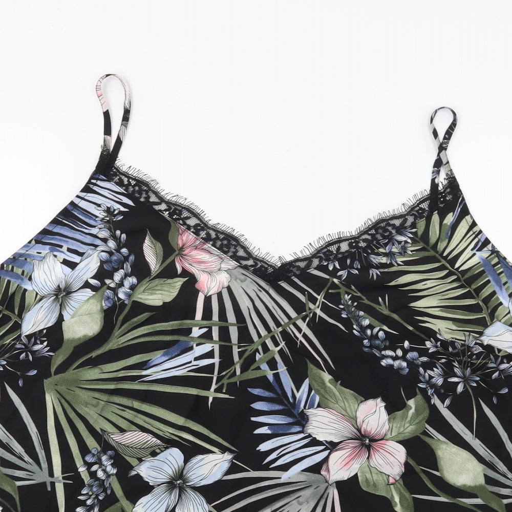 F&F Womens Black Floral  Basic Blouse Size 20