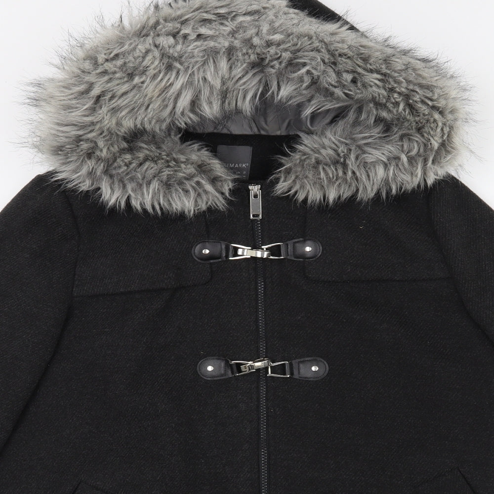 Primark Womens Grey   Overcoat Coat Size 14