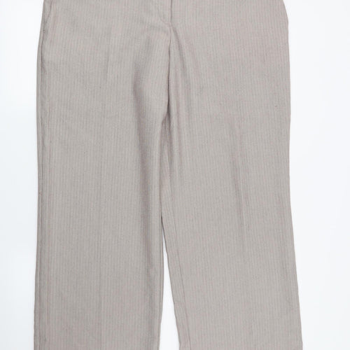 NEXT Womens Brown Herringbone  Trousers  Size 16 L29 in