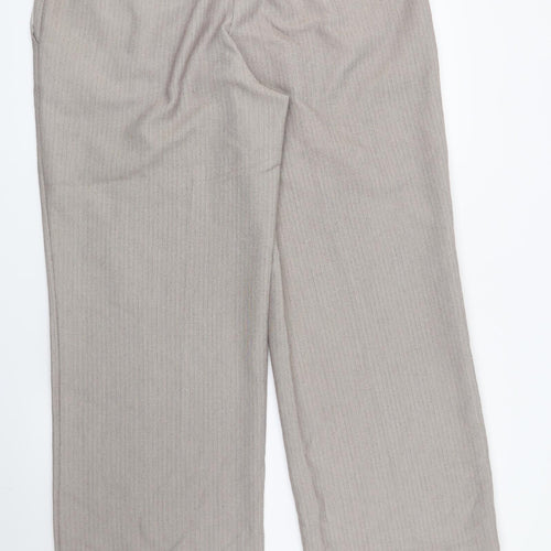NEXT Womens Brown Herringbone  Trousers  Size 16 L29 in