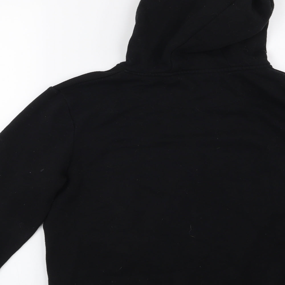 Rebel Boys Black   Full Zip Hoodie Size 12-13 Years