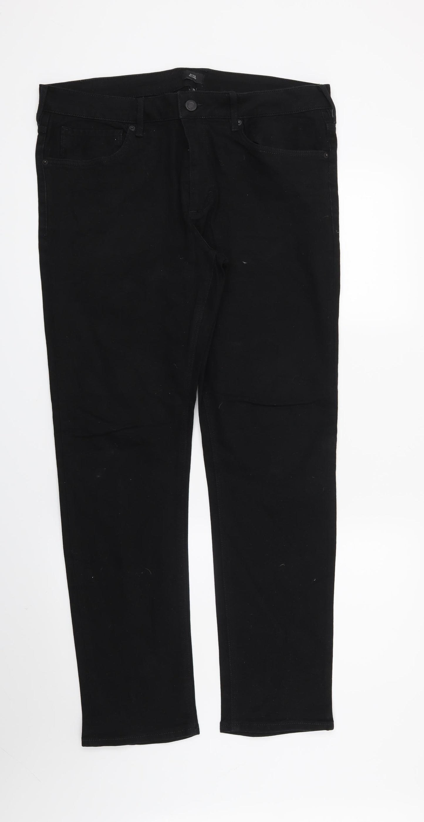 River Island Mens Black   Straight Jeans Size 36 in L32 in