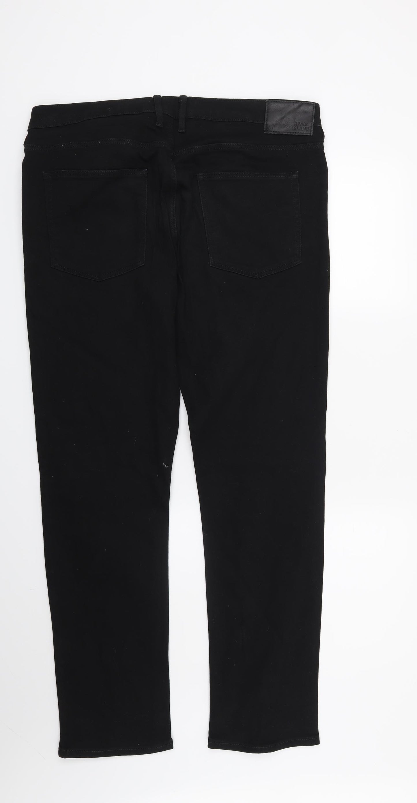 River Island Mens Black   Straight Jeans Size 36 in L32 in