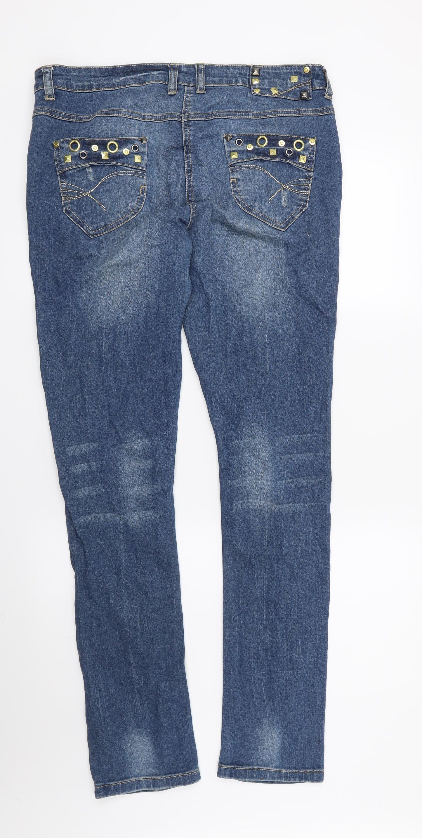Be beau Womens Blue   Straight Jeans Size 14 L31 in