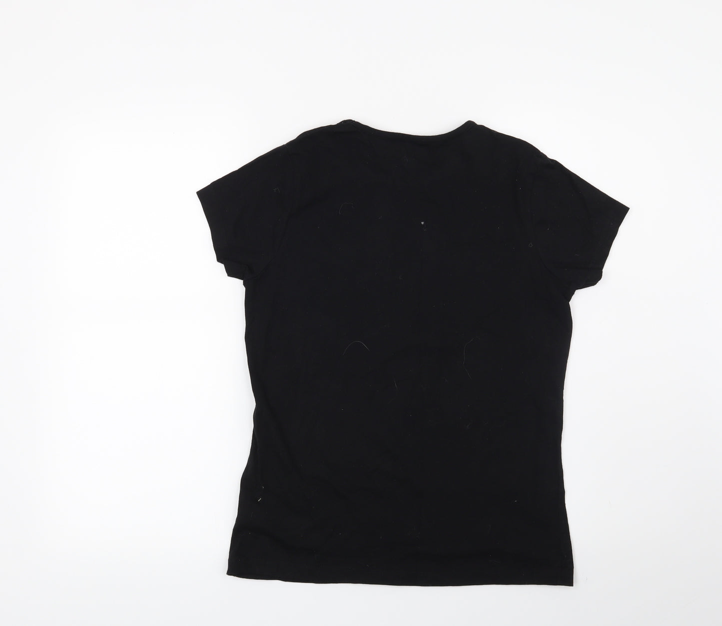Primark Girls Black   Basic T-Shirt Size 12-13 Years  - Unicorn