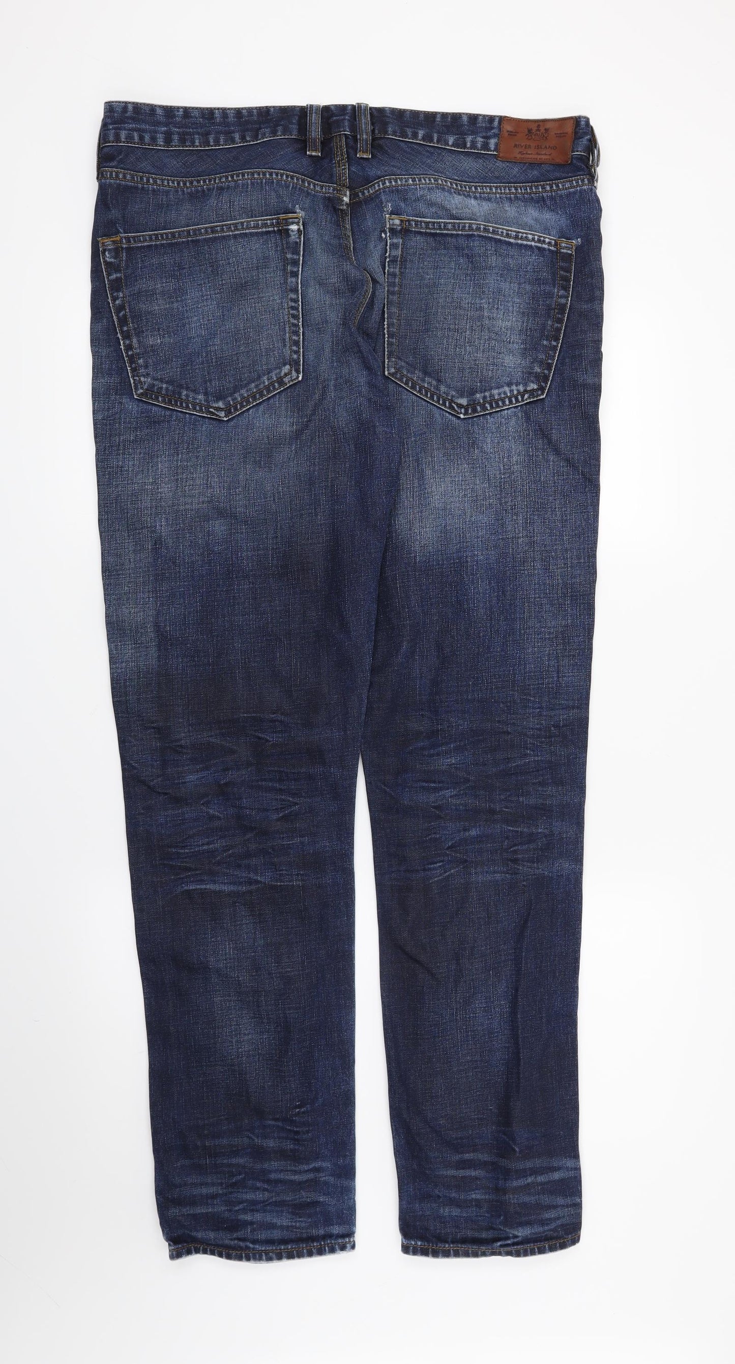 River Island Mens Blue   Straight Jeans Size 36 in L32 in