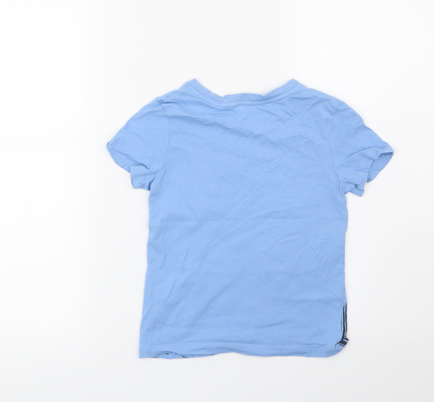 H&M Boys Blue   Basic T-Shirt Size 5-6 Years  - Sea Treasure