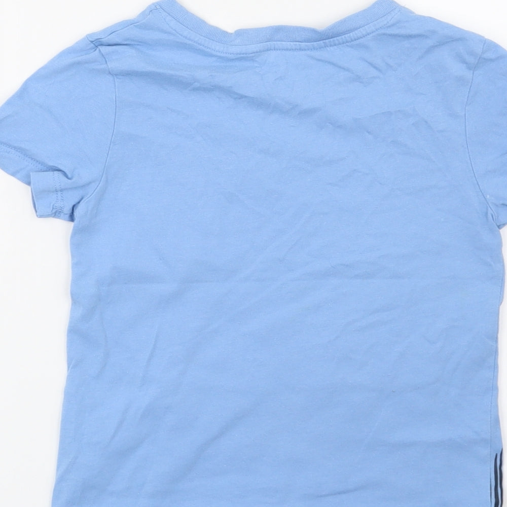 H&M Boys Blue   Basic T-Shirt Size 5-6 Years  - Sea Treasure