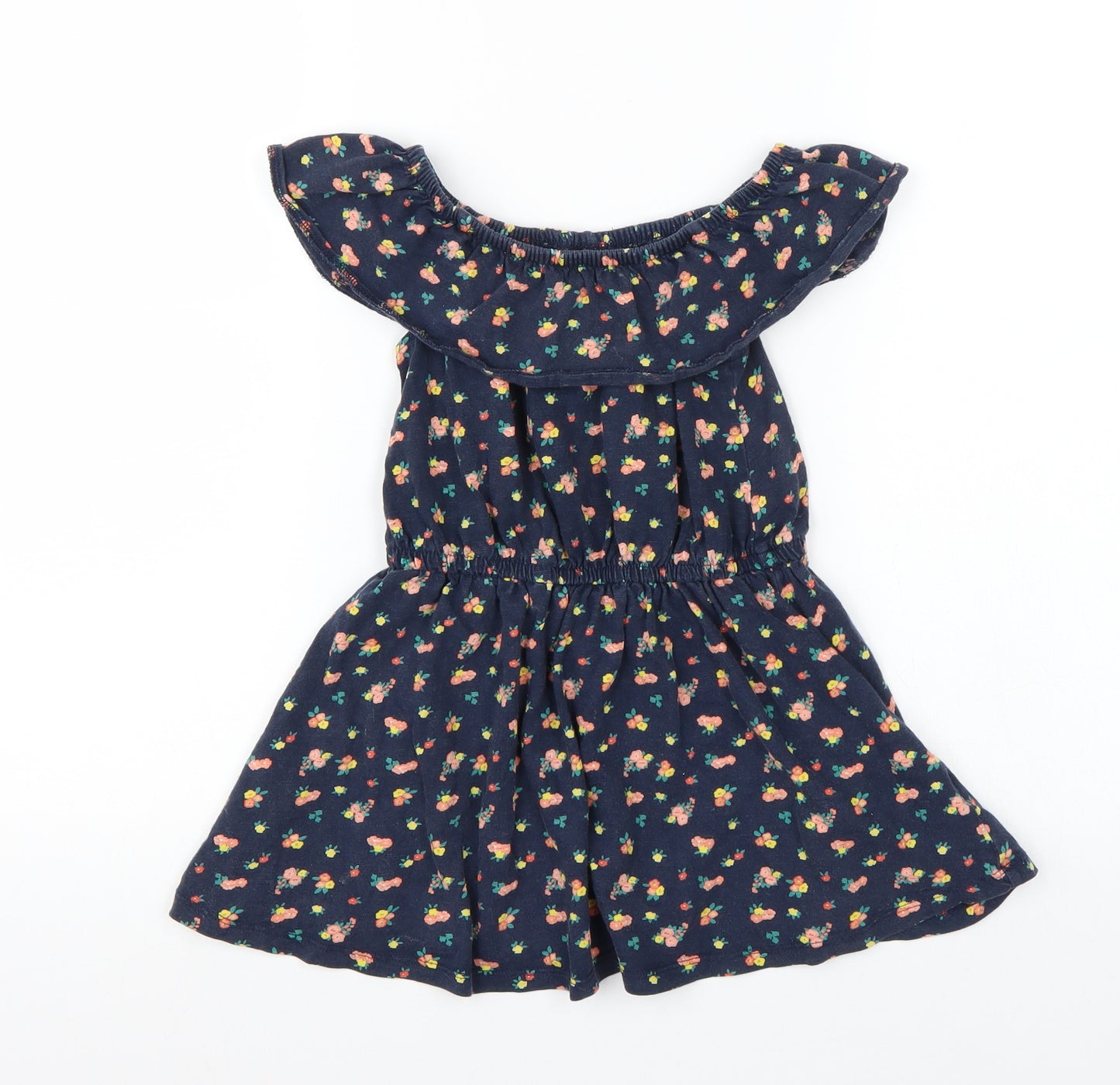 NEXT Girls Blue Floral  A-Line  Size 4 Years