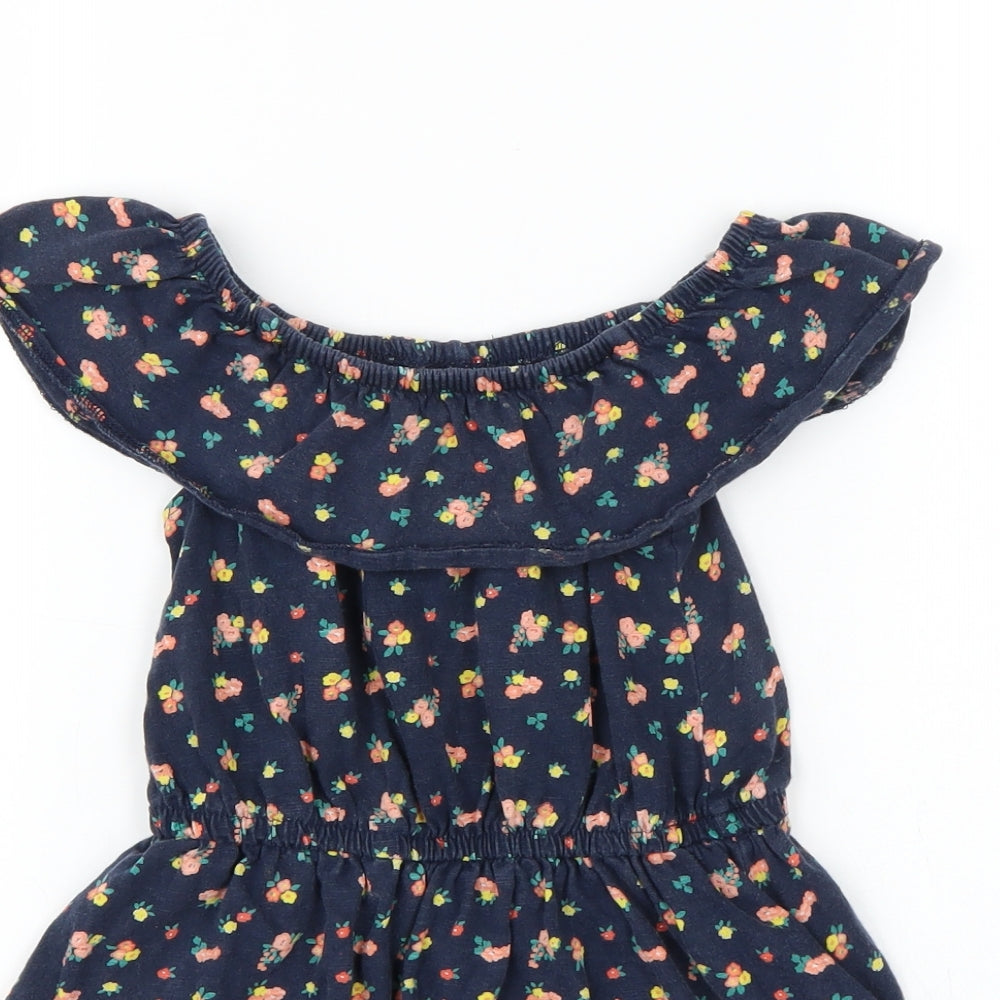 NEXT Girls Blue Floral  A-Line  Size 4 Years