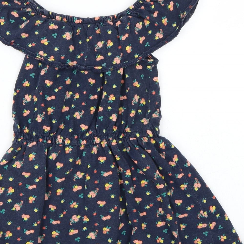 NEXT Girls Blue Floral  A-Line  Size 4 Years