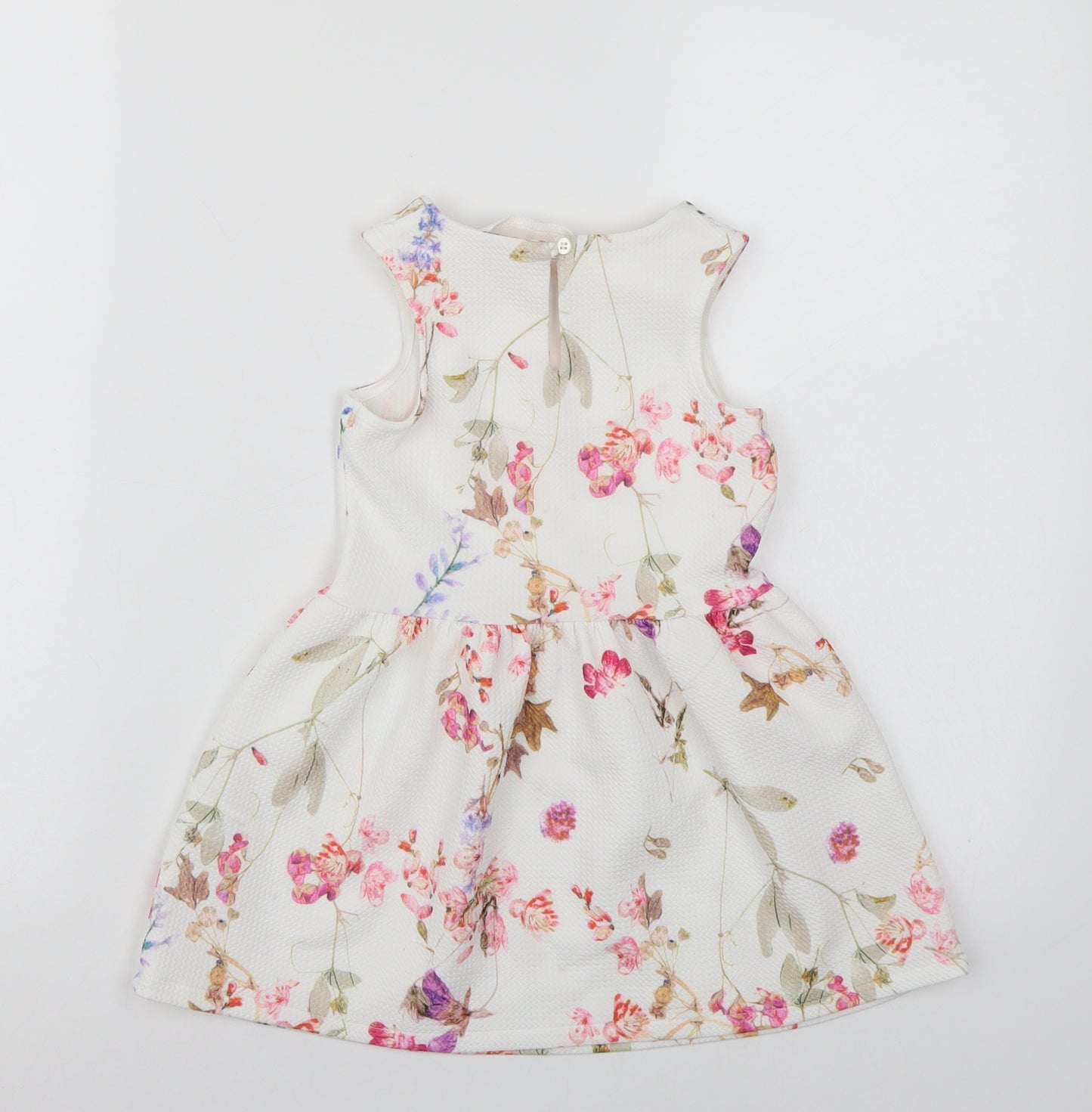 NEXT Girls White Floral  A-Line  Size 3 Years