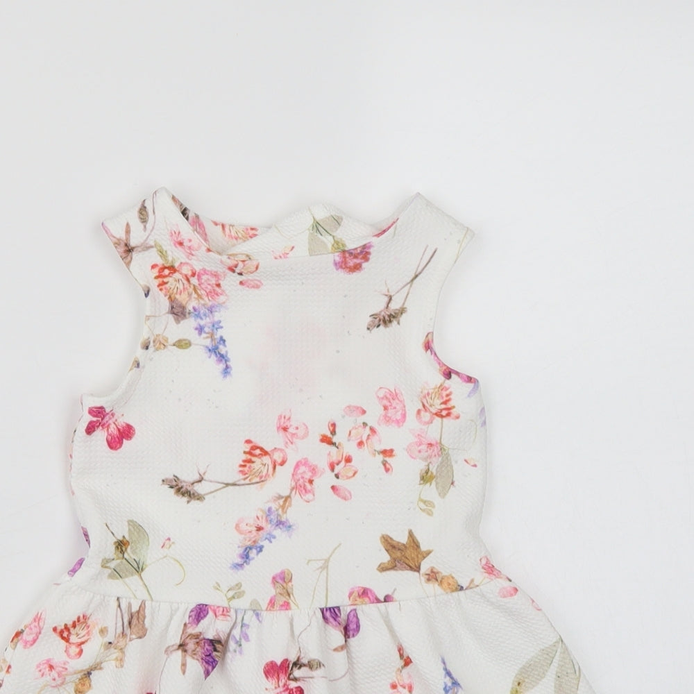 NEXT Girls White Floral  A-Line  Size 3 Years