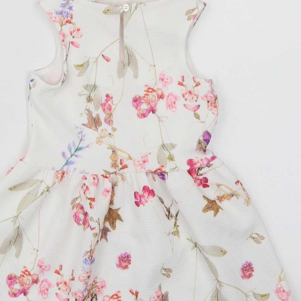 NEXT Girls White Floral  A-Line  Size 3 Years