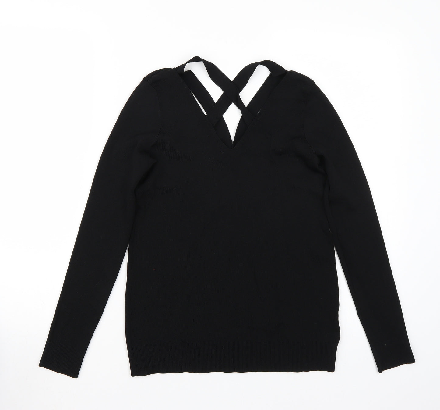 Warehouse Womens Black   Basic T-Shirt Size 12