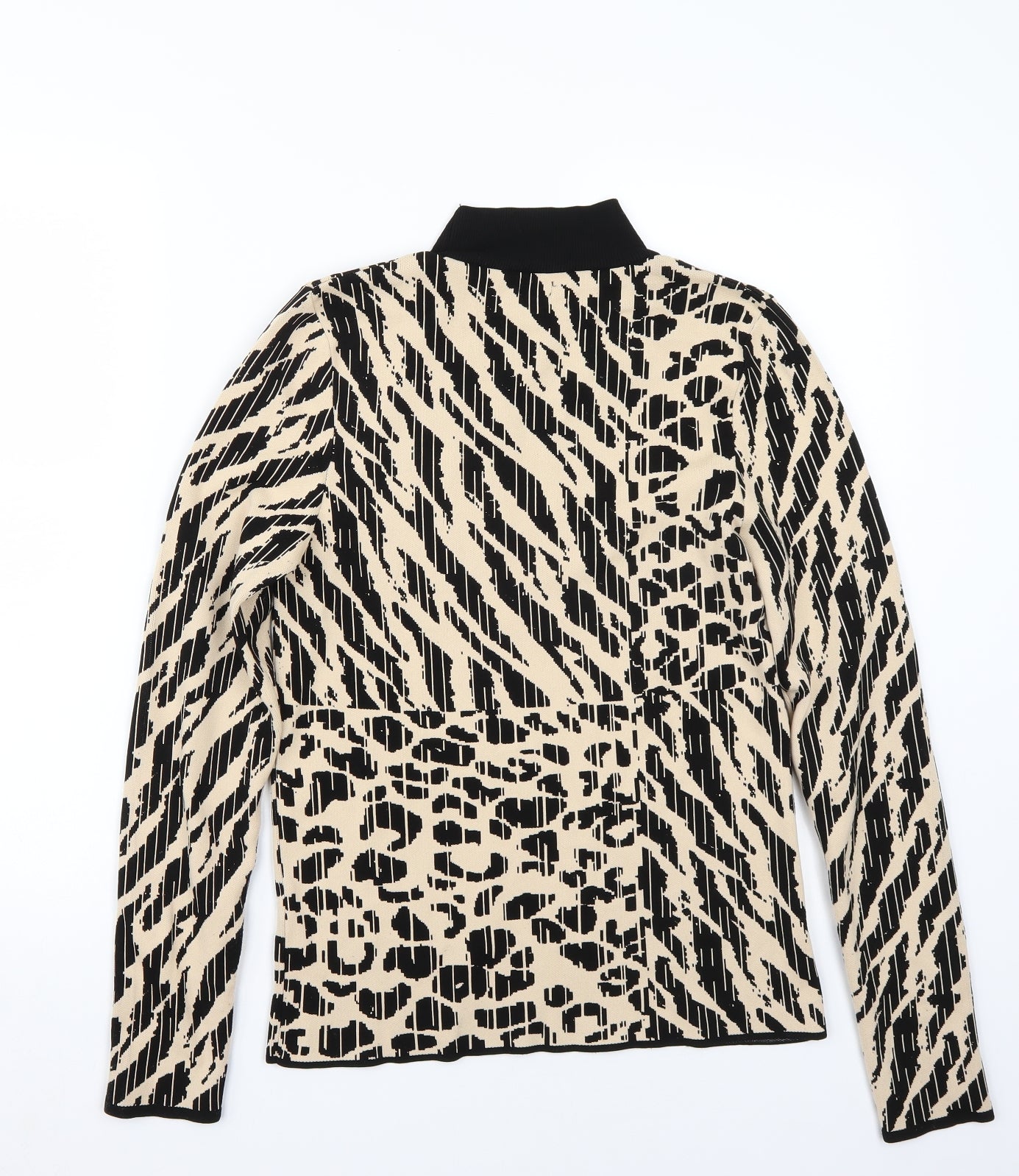 Riverisland Womens Beige Animal Print  Basic T-Shirt Size 12