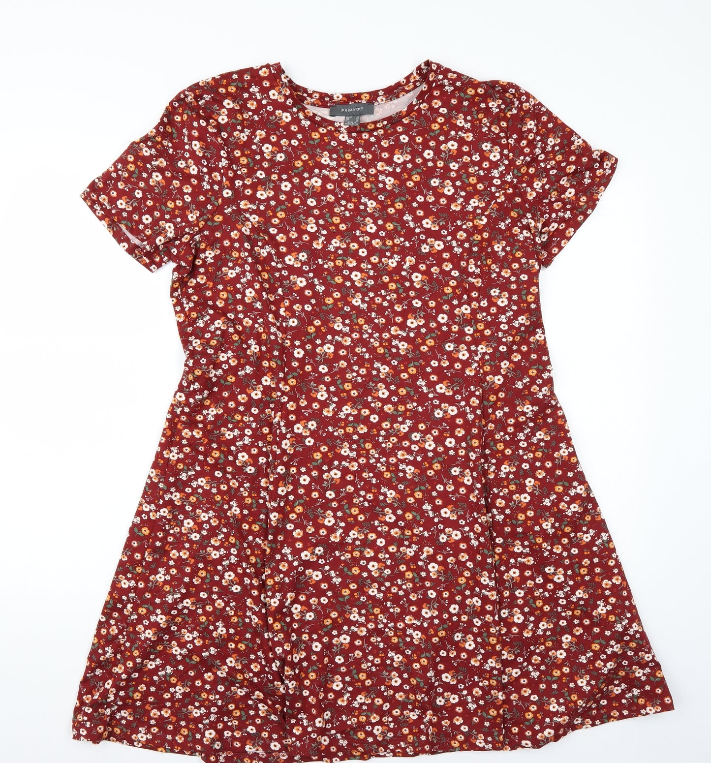 Primark Womens Brown Floral  A-Line  Size 18