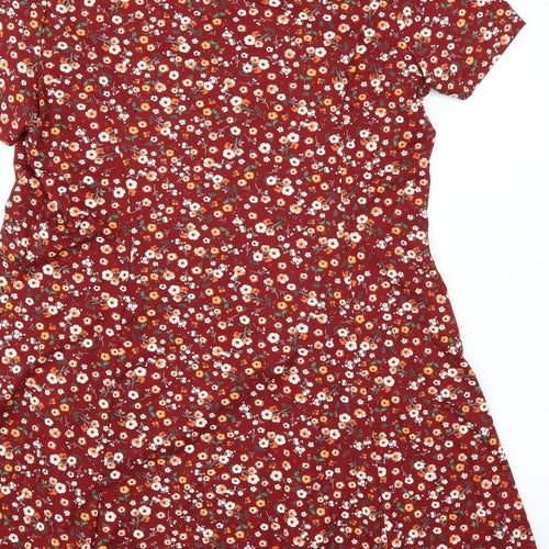 Primark Womens Brown Floral  A-Line  Size 18