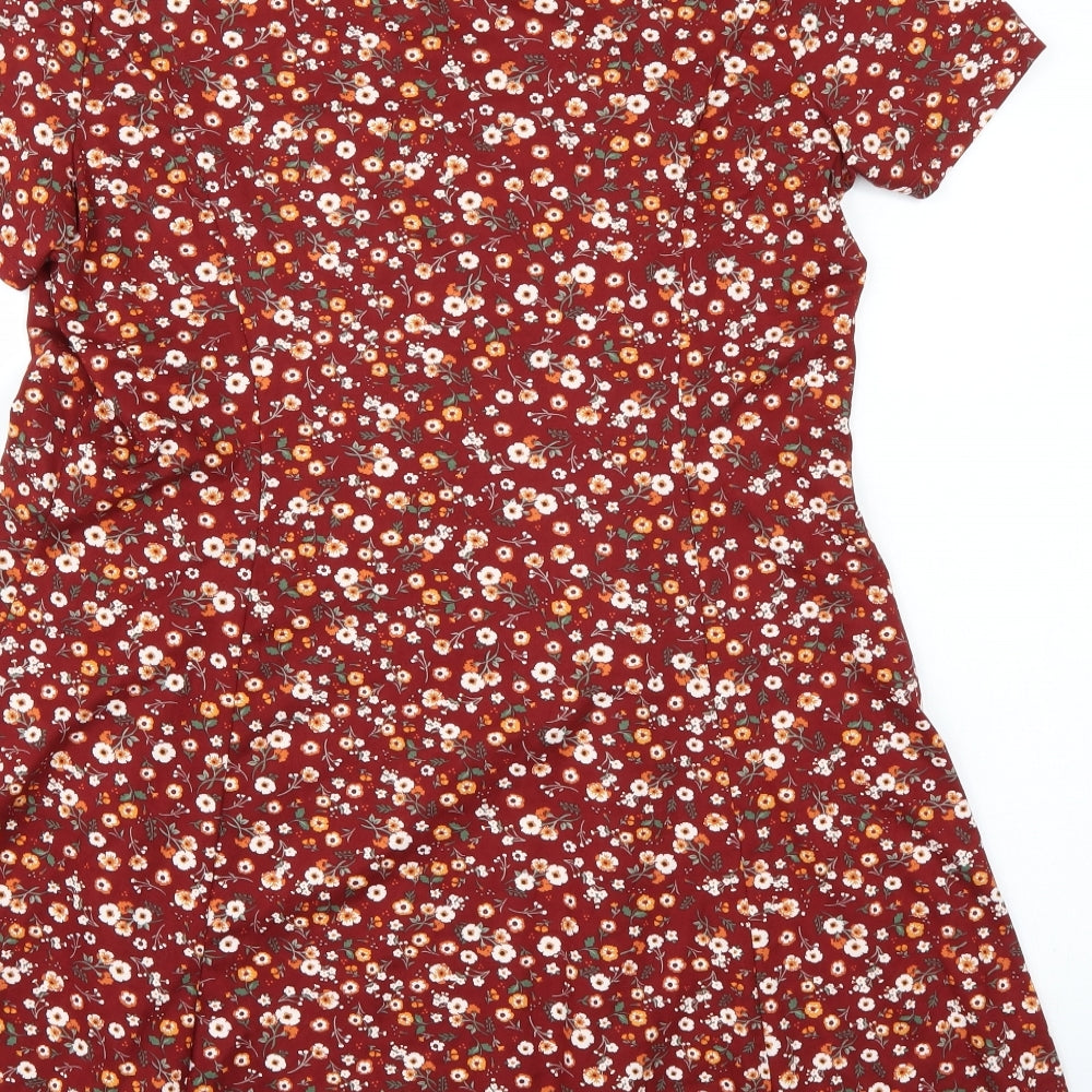 Primark Womens Brown Floral  A-Line  Size 18