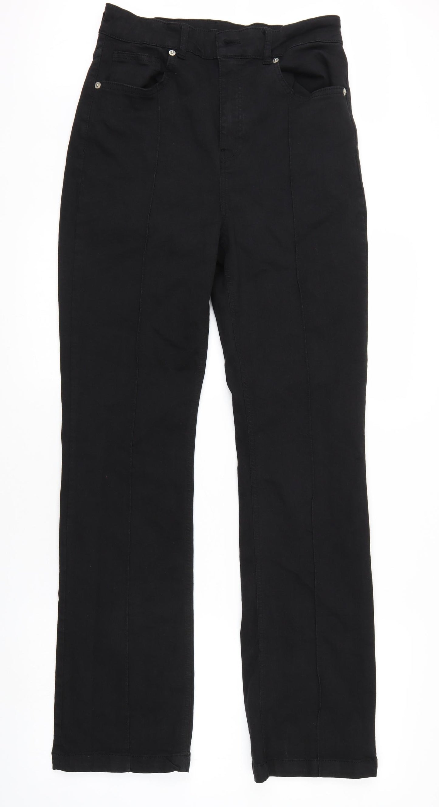 Topshop Womens Black   Straight Jeans Size 28 L30 in
