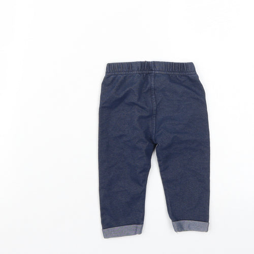 Nutmeg Girls Blue Floral  Capri Leggings Size 6-9 Months