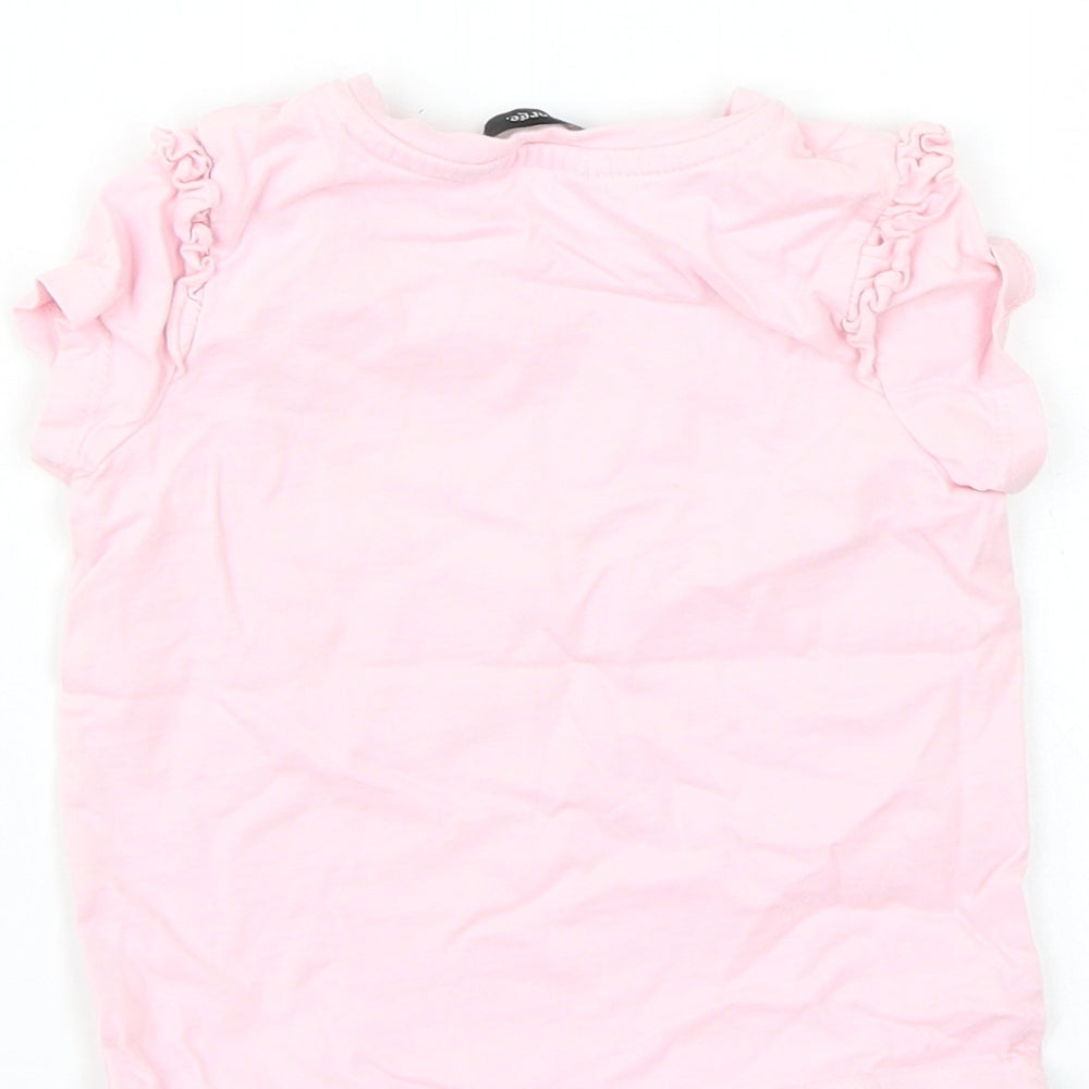 George Girls Pink   Basic T-Shirt Size 12-18 Months
