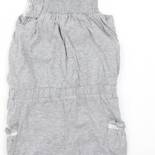 Preworn Girls Grey   Playsuit One-Piece Size 4 Years