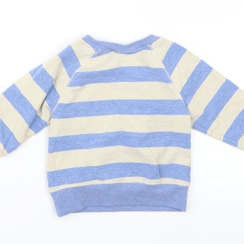 NEXT Girls Blue Striped  Pullover Jumper Size 9-12 Months