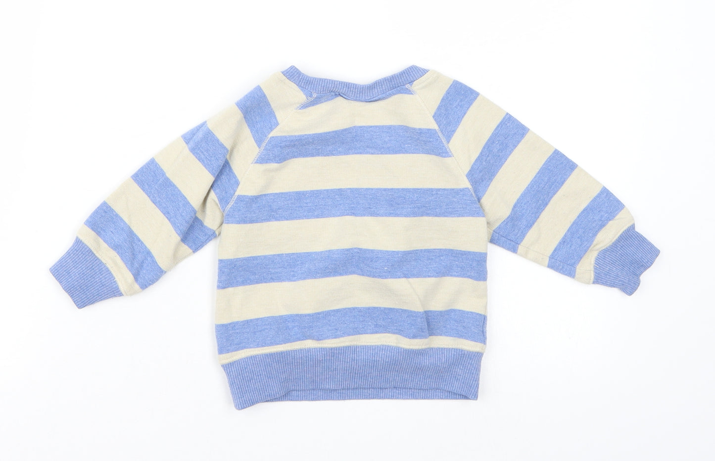 NEXT Girls Blue Striped  Pullover Jumper Size 9-12 Months