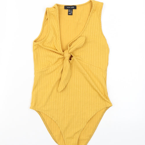 Newlook Womens Yellow   Bodysuit One-Piece Size 8