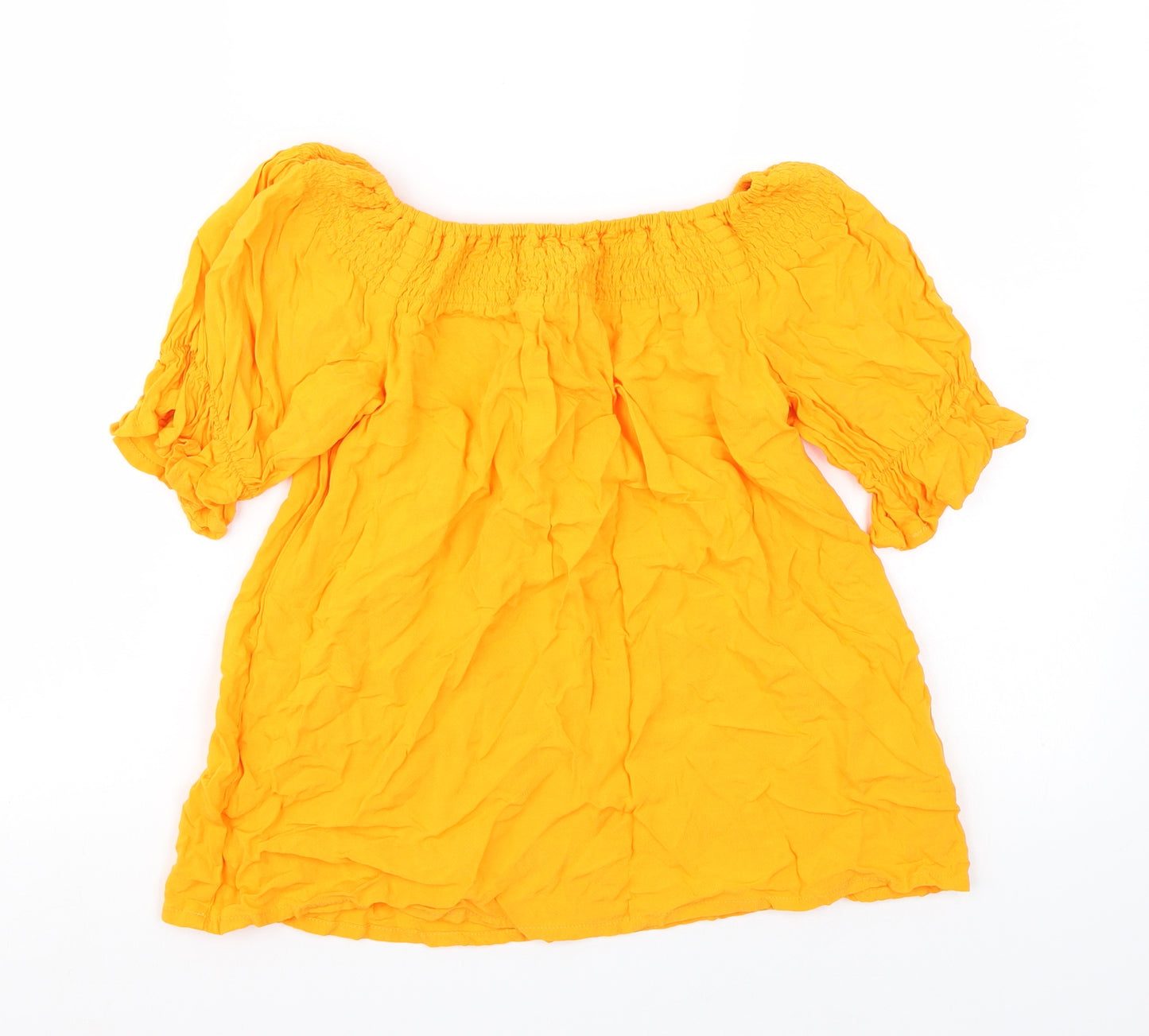 Peacocks Womens Yellow   Basic T-Shirt Size 8