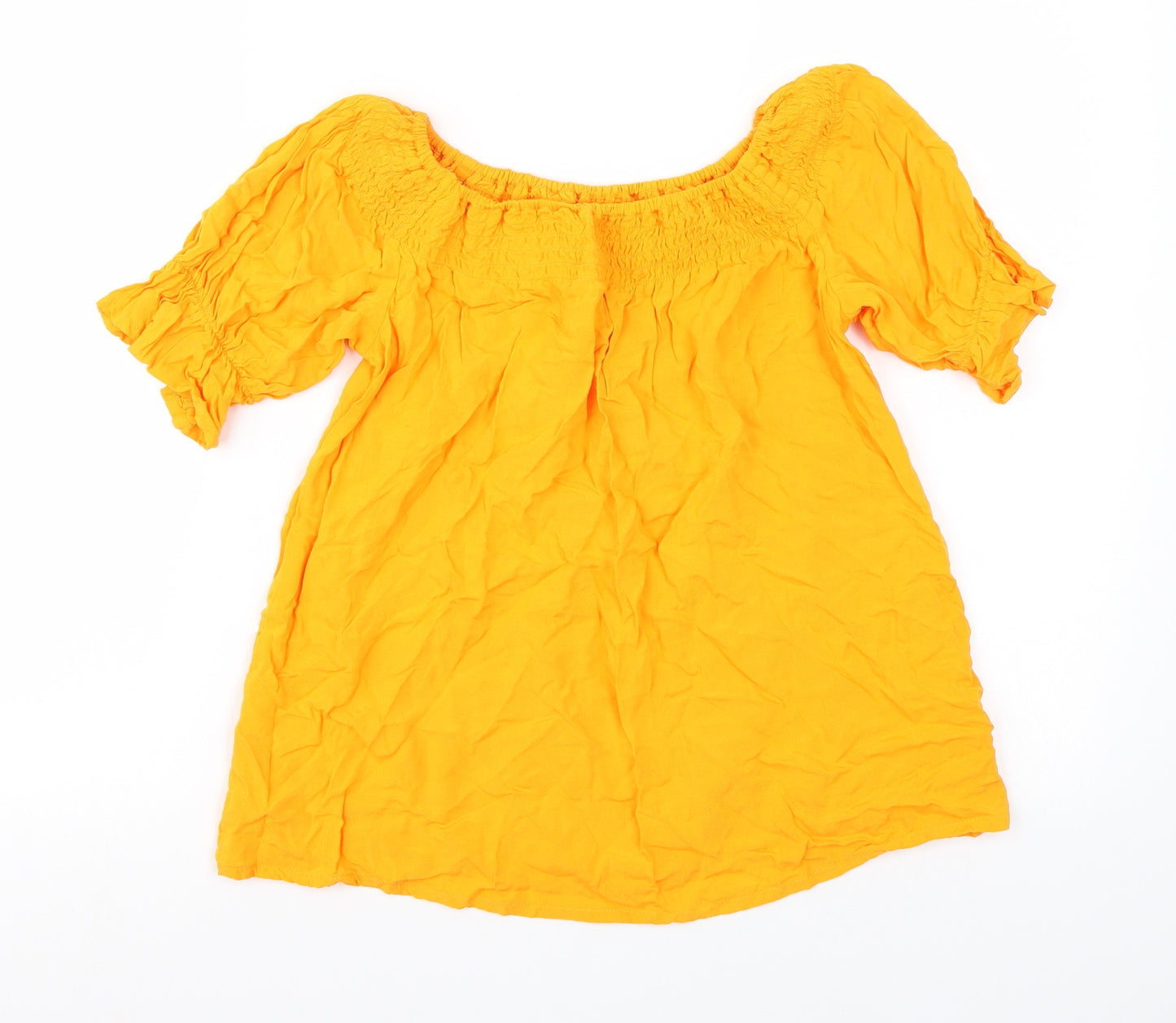 Peacocks Womens Yellow   Basic T-Shirt Size 8