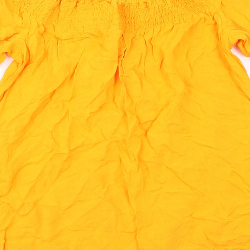 Peacocks Womens Yellow   Basic T-Shirt Size 8