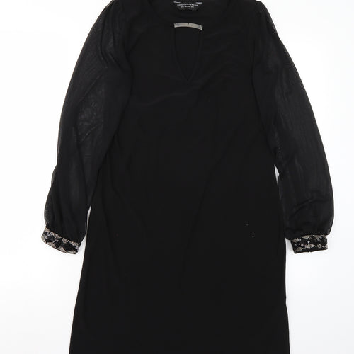 Dorothy Perkins Womens Black   A-Line  Size 8