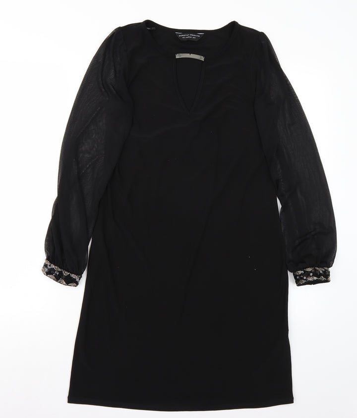 Dorothy Perkins Womens Black   A-Line  Size 8