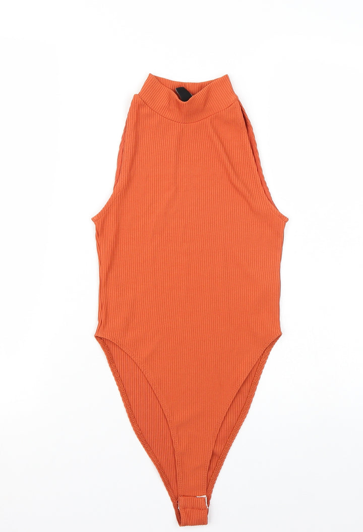 Newlook Womens Orange   Bodysuit One-Piece Size 6