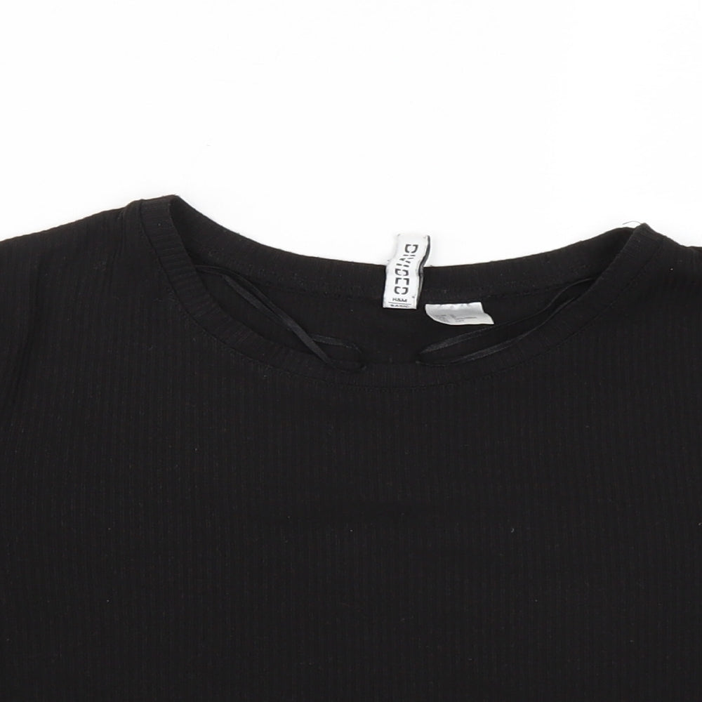 H&M Womens Black   Basic T-Shirt Size S